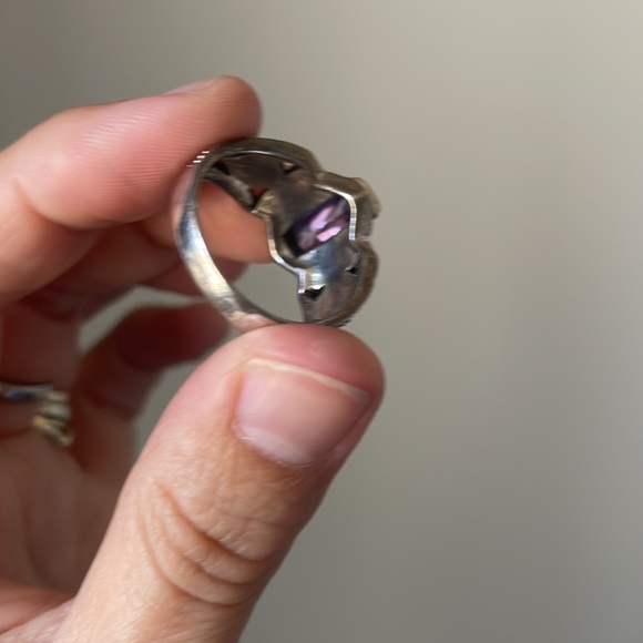NFS 💖e t s y💖sterling amethyst ring - Picture 5 of 7